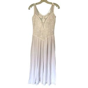 Vintage White Victoria's Secret Lace Cottage Core Fairy Country Farm Dress